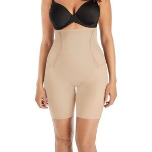 Maidenform Firm Control Hi-Waist Thigh Slimmer Womens Large Beige Underwear NEW